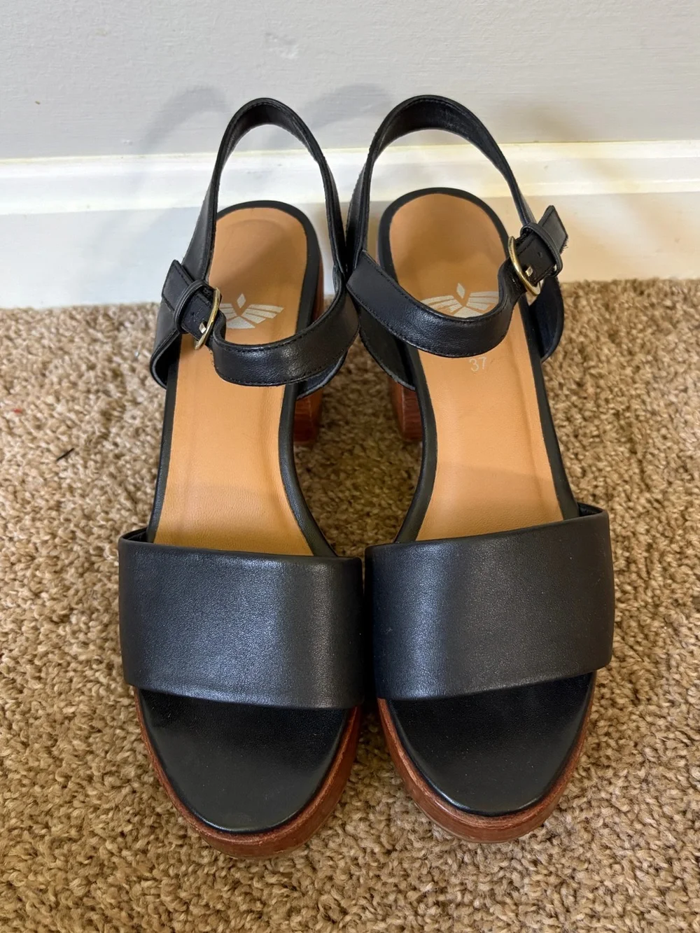 Fortress of INCA Hannah Platform Clog Sandal Black 37 (US7)